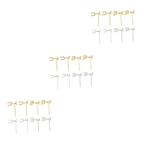 Housoutil 3 Sätze Multi Strang Verschlüsse Mit Karabinerhaken Robuste Kettenverbindungen Für Armbänder Und Für Diy Schmuckdesigns 8 Stück * 3 von Housoutil