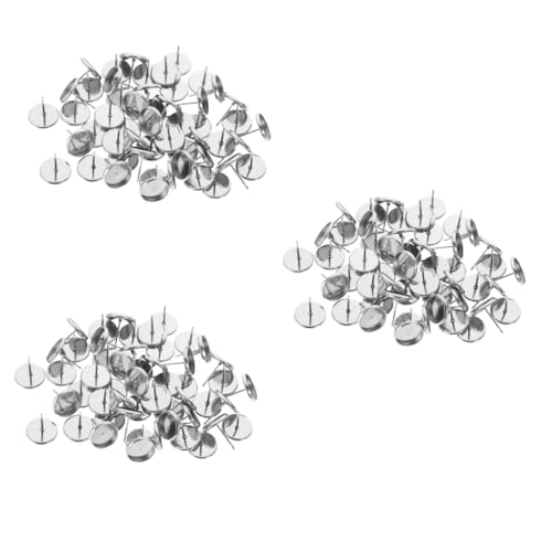 Housoutil 3 Sätze Ohrringe Halterung Teiliges Diy Ohrstecker Fassung Runde Lünette Für Schmuckherstellung Für Verschiedene Ohrringe Leicht Zu Reinigen Und Langlebig 50 Stück * 3 von Housoutil