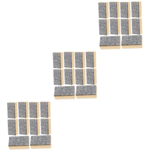 Housoutil 3 Sätze Radiergummi Reinigung Whiteboard Reiniger Trocken Abwischbarer Reiniger Kreidetafel Schwarze Tafel Schule Löschbare Tücher Kreidereiniger Filz 10 Stück * 3 von Housoutil