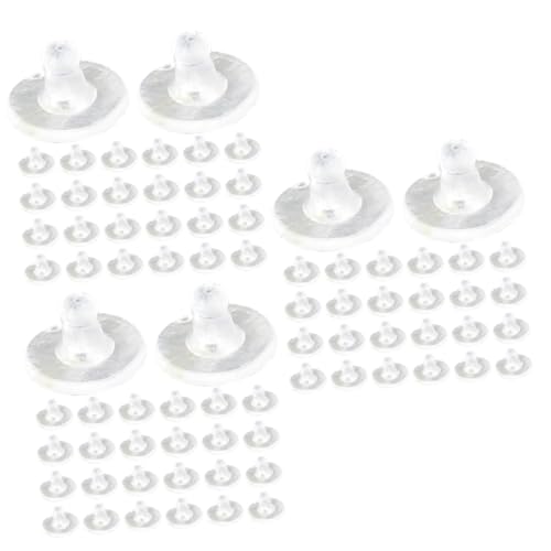 Housoutil 3 Sätze Rutschfeste Ohrstecker Für Hängende Ohren Ohrringzubehör Ohrläppchen Verschlüsse Ohrstecker Verschlüsse Mit Schraubverschluss Ohrstecker Weißes Kieselgel 50 Stück * 3 von Housoutil