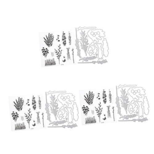 Housoutil 3 Sätze Stanzformen für Papierbastelarbeiten Schneidwerkzeuge Langlebigem für DIY Karten Scrapbooking und Hochzeitsdekoration Stempel Schneidformen von Housoutil