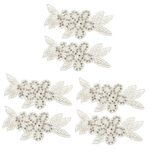 Housoutil 3 Sätze Strass Patches Zum Aufnähen Blumen Dekorationen Für Kleidung Diy Handwerke Glänzende Applikationen Für Hochzeitskleider Und Accessoires 2 Stücke * 3 von Housoutil