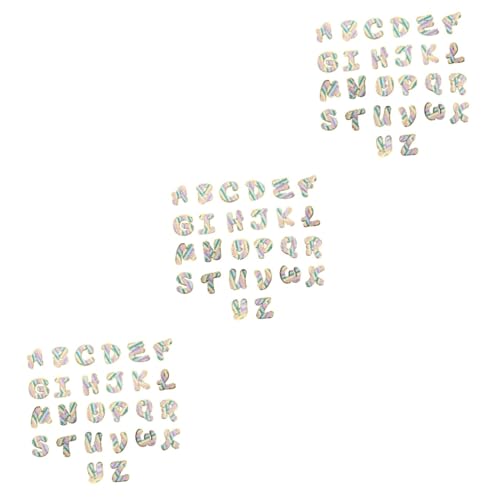 Housoutil 3 Sätze Teiliges Aufbügelbare Buchstaben Patches Gestickte Alphabet Aufnäher Für Kleidung Taschen Und Diy Projekte Zum Reparieren Und Dekorieren 26 Stück * 3 von Housoutil