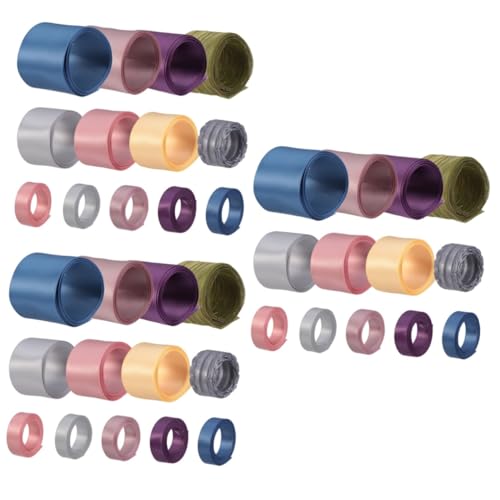 Housoutil 3 Sätze Teiliges Diy Haarband Ribbons Set Stoffbänder Für Haarschmuck Hochzeitsdeko Und Bastelprojekte 13 Stück * 3 von Housoutil