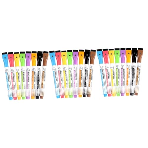 Housoutil 3 Sätze Teiliges Magnetische Whiteboard Marker Abwischbare Stifte Für Trockenlöschmarker Mit Radiergummi Für Büro Schule Zuhause 8 Stücke * 3 von Housoutil