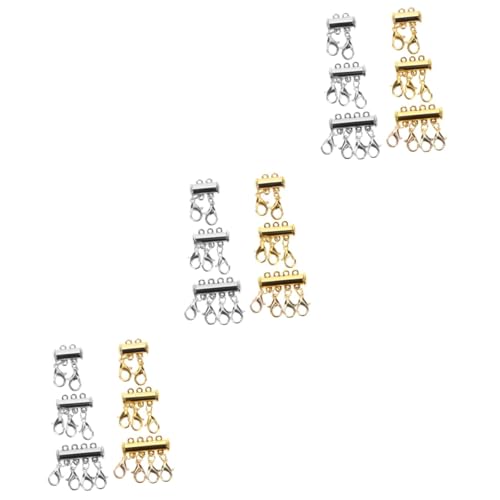 Housoutil 3 Sätze Teiliges Magnetverschluss Für Multifunktionale Verbindungselemente Für Diy Schmuck Für Mehrsträngige Designs Robustes Zinklegierungs Und Magnetmaterial 6 Stücke * 3 von Housoutil