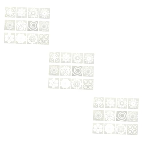 Housoutil 3 Sätze Teiliges Mandala Schablonen Set Diy Malvorlagen Mit Kreativen Hohlen Mustern Für Kunsthandwerk Und Dekoration Wiederverwendbare Malwerkzeuge Für Projekte 12 Stück * 3 von Housoutil