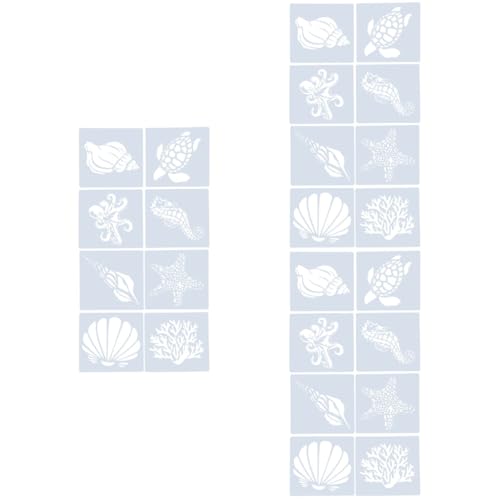 Housoutil 3 Sätze Teiliges Set Aquatische Kreaturen Malvorlagen Kreative Diy Schablonen Für Wiederverwendbare Malvorlagen Für Kunst Und Handwerk 16 Stück * 3 von Housoutil