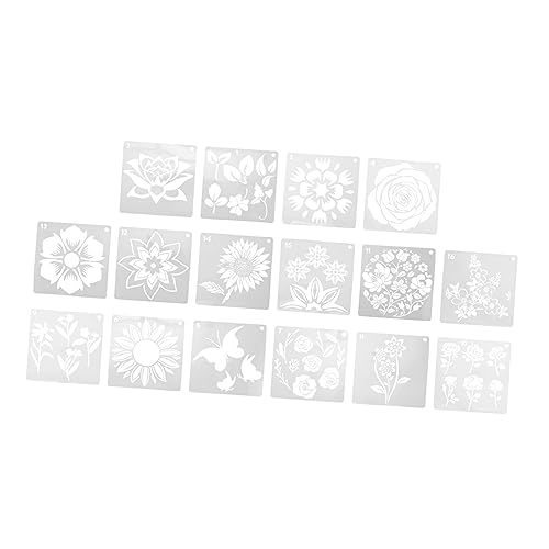 Housoutil 3 Sätze Teiliges Set Von Multifunktionalen Schablonen Für Diy Blumendesigns Wiederverwendbare Wandmalvorlagen Für Sprüh Und Handmalerei Für Wohnraumdekoration 16 Blätter * 3 von Housoutil
