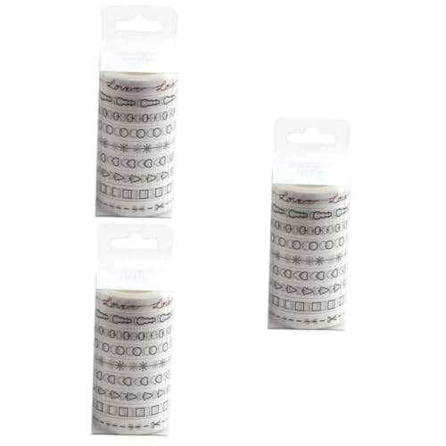 Housoutil 3 Sätze Teiliges Washi Tape Einfaches Diy Abdeckband Hochwertigem Papier Für Scrapbooking Journaling Und Bastelprojekte Klebeband Ohne Rückstände Für Kreative 9 Stück * 3 von Housoutil