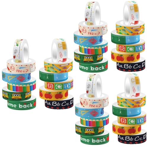 Housoutil 3 Sätze Transparentes Rollband -band Streifen Scrapbooking-zubehör Farbe Farbig Diy-bänder Washi -bänder Dekorative Bänder Für Sammelalben Diy Klebeband Aufkleber 12 Rollen * 3 von Housoutil