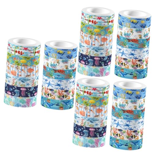 Housoutil 3 Sätze Unterwasserbiotape Zeitschrift Lieferungen Erwachsene Pastell Für Kinderband Scrapbooking Tape Nautisches Washi-tape Sammelalbum Liefert Kunstbedarf Aufkleber 12 Rollen * 3 von Housoutil