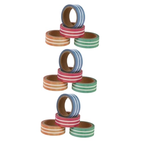 Housoutil 3 Sätze Washi Tape Dekoratives Klebeband Für Diy Scrapbooking Kreative Planung Und Tagebuchgestaltung Für Und Bastelprojekte 4 Rollen * 3 von Housoutil