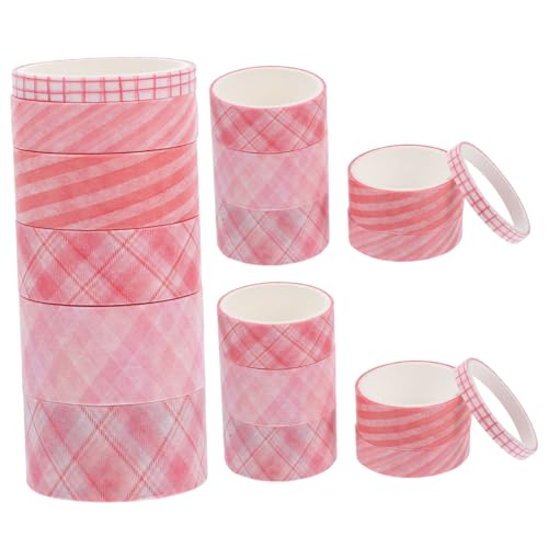 Housoutil 3 Sätze Washi Tape Set Dekorative Klebebänder für Scrapbooking Diy Projekte Selbstklebend Einfach Abziehbar für Bastelarbeiten Check von Housoutil