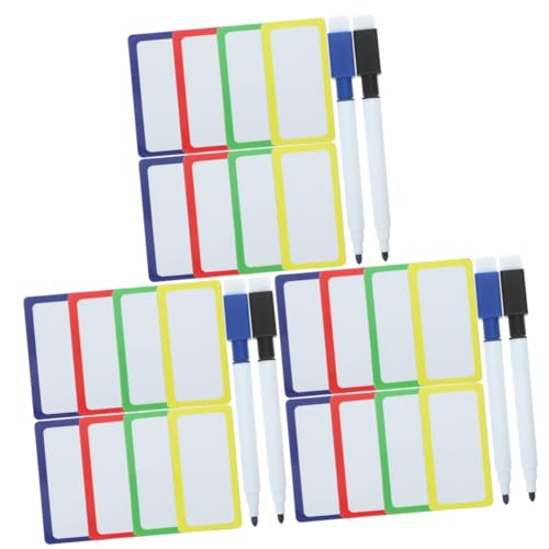 Housoutil 3 Sets Magnetische Whiteboard Aufkleber Magnetisch Trocken Abwischbar Magnetetiketten Magnetische Etiketten Für Whiteboard Namen Klebrige Magnetisch Zufällige Farbe von Housoutil