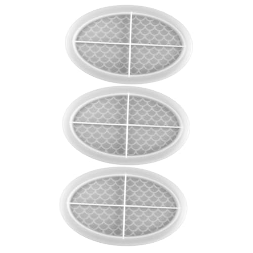 Housoutil 3 Stck. Oval Silikonform für DIY Tablett Gießform für Snacks Flexible Gießform für Resin Projekte für Kunsthandwerk und Dekoration von Housoutil