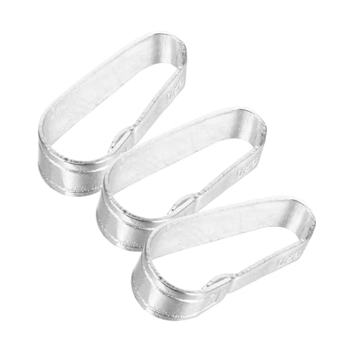 Housoutil 3 Stück Clipzubehör Schmuckreparaturset Kaution Anhängerhalter Halskette Klemmclip Schmuckzange Klemmclip aus Messing Halskette Anhänger Verschluss Charm-Halter Charm-Haken Silber- von Housoutil