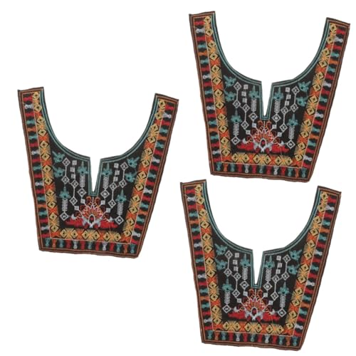 Housoutil 3 Stück DIY Aufnäher Handgefertigte Applikationen für Kleidung Taschen und Dekoration Vielseitig Langlebig Einzigartiger Stil Einfache Anwendung Muster von Housoutil