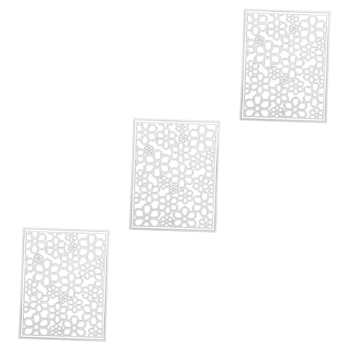 Housoutil 3 Stück Diy Prägeschablone Hintergrund Carbonstahl Stanzform für Kartenherstellung Scrapbooking und Fotoalben Langlebig und Einfach zu Verwenden für Bastelprojekte von Housoutil