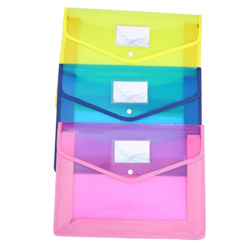Housoutil 3 Stück Dokumentenmappe Wasserdichte Transparente Ordner mit Druckknopfverschluss für Büro und Schule Blau Gelb für Organisation von Unterlagen Housoutil 3 Stück Dokumentenmappe Wasserdichte Transparente Ordner mit Druckknopfverschluss für Büro und Schule Blau Gelb für Organisation von Unterlagen von Housoutil