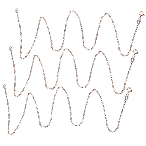 Housoutil 3 Stück Halskette Armband Ketten dekorativ Herstellung weihnachten wichtelgeschenk weihnachstsgeschenk Frauen Mädchen Halskette Ketten Halskette Ketten Zubehör Kupfer Rose Gold von Housoutil