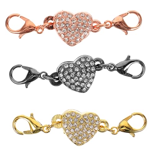 Housoutil 3 Stück Herzanhänger Für Halsketten Magnetisch Verbindungsstück Charms Verschluss Herz Design Anhänger Perlenanhänger Schmuck Herz Bastelanhänger DIY Hängende Housoutil 3 Stück Herzanhänger Für Halsketten Magnetisch Verbindungsstück Charms Verschluss Herz Design Anhänger Perlenanhänger Schmuck Herz Bastelanhänger DIY Hängende von Housoutil