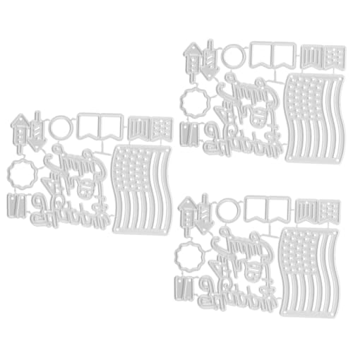 Housoutil 3 Stück Metallmesserform Prägung Scrapbooking -schneiden Stirbt Prägen Sterben Stanzformen Schablone Schnitte Papier Geprägt Für Gestanzt Silber Stahl Mit Hohem Kohlenstoffgehalt von Housoutil