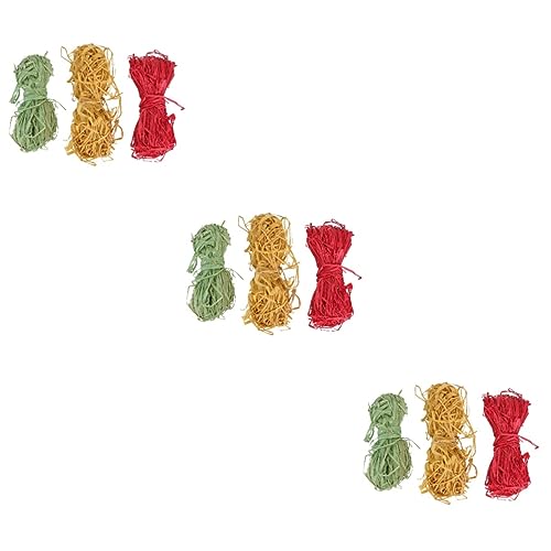 Housoutil 3 Stück Raffiabast Bündel Natur Raffia Bänder für Bastelprojekte Geschenkverpackungen und Dekorationen Langlebig und Vielseitig Einsetzbar von Housoutil