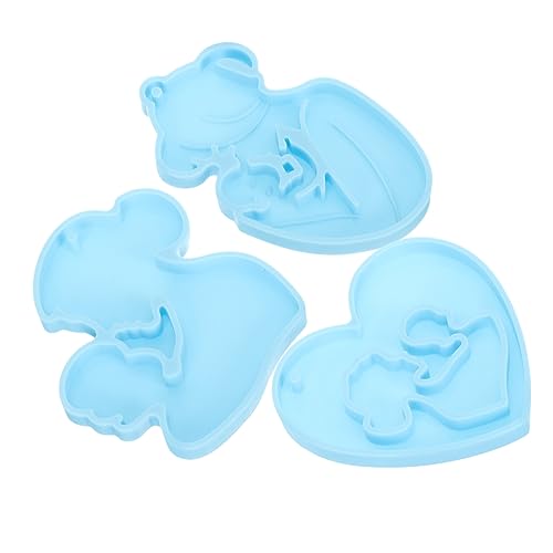 Housoutil 3 Stück Schlüsselanhänger Form Diy Formen Für Epoxidharz Schmuckzubehör Schlüsselbundschimmel Süße Formen Aus Silikon Gießformen Aus Schmuckharz Schmuck Silikonform Kieselgel von Housoutil