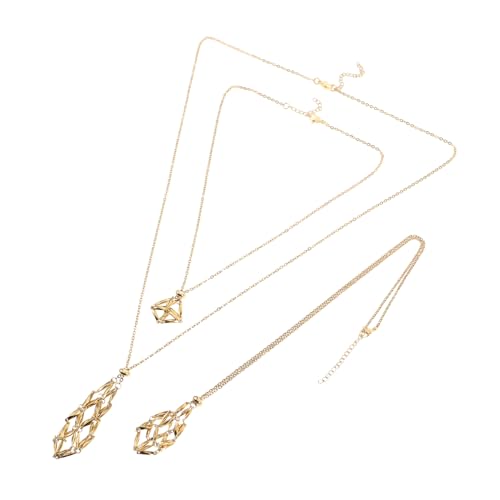 Housoutil 3 Stück Teiliges DIY Kristall Anhänger Netz Käfig Verstellbar für Edelstein Halter Halskette Schmuckherstellung Handgefertigt für Damen und Herren Housoutil 3 Stück Teiliges DIY Kristall Anhänger Netz Käfig Verstellbar für Edelstein Halter Halskette Schmuckherstellung Handgefertigt für Damen und Herren von Housoutil
