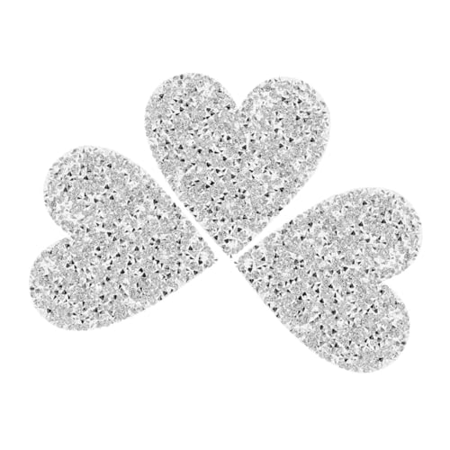 Housoutil 3 Stück Teiliges Herz Strass Patches Selbstklebende Resin Applikationen Glitzernde DIY Dekoration für Kleidung Schuhe Hüte Einfache Anwendung ohne Nähen oder Bügeln Silberfarben Housoutil 3 Stück Teiliges Herz Strass Patches Selbstklebende Resin Applikationen Glitzernde DIY Dekoration für Kleidung Schuhe Hüte Einfache Anwendung ohne Nähen oder Bügeln Silberfarben von Housoutil