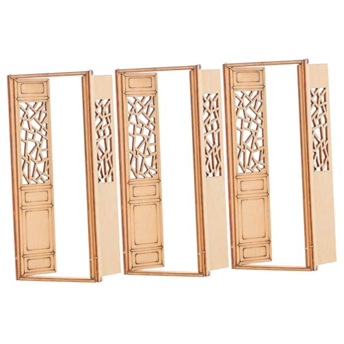 Housoutil 3 Stück Teiliges Miniatur Holztüren für Puppenhaus Funktionale Doppelte Flügeltüren Bewegliche Türpaneele Langlebiges Holz Unbemalt Geeignet für DIY Möbel und Modellbau Housoutil 3 Stück Teiliges Miniatur Holztüren für Puppenhaus Funktionale Doppelte Flügeltüren Bewegliche Türpaneele Langlebiges Holz Unbemalt Geeignet für DIY Möbel und Modellbau von Housoutil