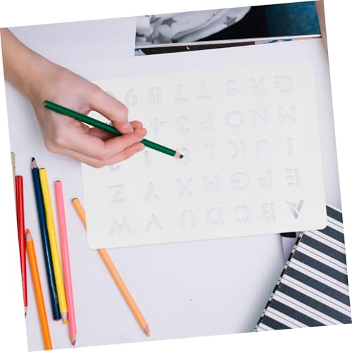 Housoutil 3 Stück Teiliges Schablonen Wandmalerei mit Filigranen Hohlen Buchstaben und Zahlen Dünne Wiederverwendbare DIY Malvorlagen für Kreative Wandgestaltung und Handwerksprojekte von Housoutil