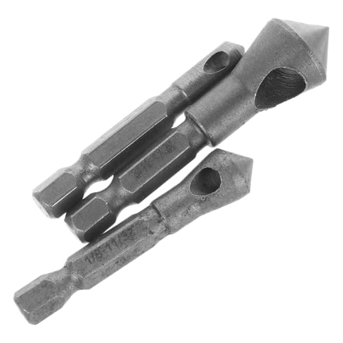 Housoutil 3 Stück Teiliges Stahl Senker Set mit Sechskantschaft Entgrat und Fasenwerkzeug für Kunststoff Kupfer Aluminium Edelstahl und PVC Platten Hohe Härte Rostfrei für Housoutil 3 Stück Teiliges Stahl Senker Set mit Sechskantschaft Entgrat und Fasenwerkzeug für Kunststoff Kupfer Aluminium Edelstahl und PVC Platten Hohe Härte Rostfrei für von Housoutil