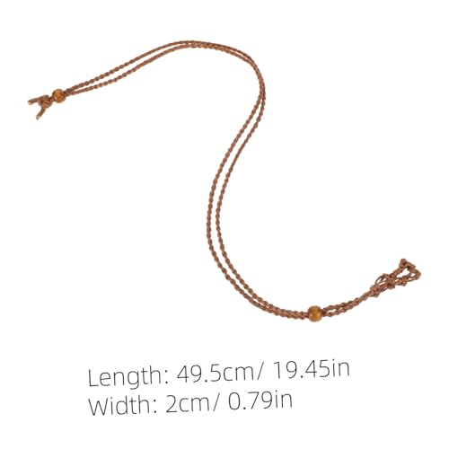 Housoutil 3 Stück Verstellbare Halskette Schnur mit Leerem Steinhalter Handgefertigte Netz Tasche zum Schutz von Anhängern für DIY Schmuckherstellung und Reiseorganizer von Housoutil