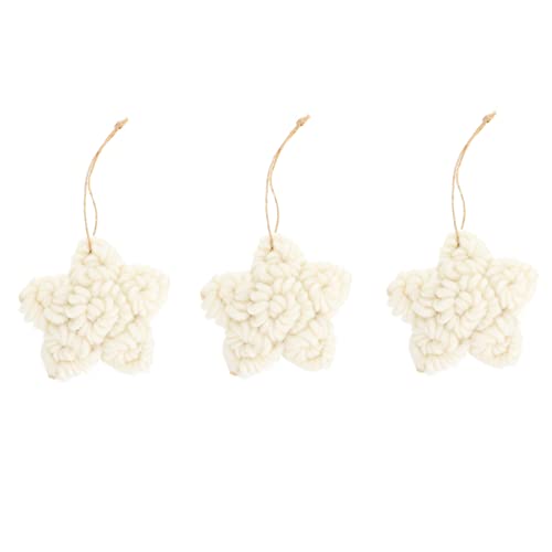 Housoutil 3 Stück Weihnachtsbaum Stern Applikationen Dekorative Patches für DIY Kleidung und Weihnachtsdekoration Weiß Fünfzackige Sterne für Festlichen Look von Housoutil