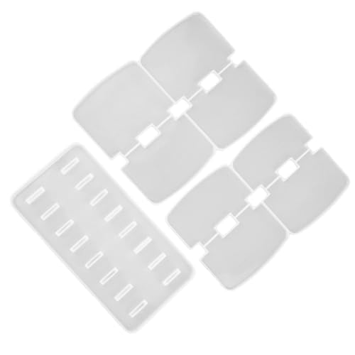 Housoutil 3 Stücke Epoxidharz Formen für Selbstgemacht Schmuck Aufbewahrung Silikon Kosmetik Regal Organizer Leicht zu Reinigen und Verwenden Schmuckhalter Form für Kreative Bastelprojekte von Housoutil