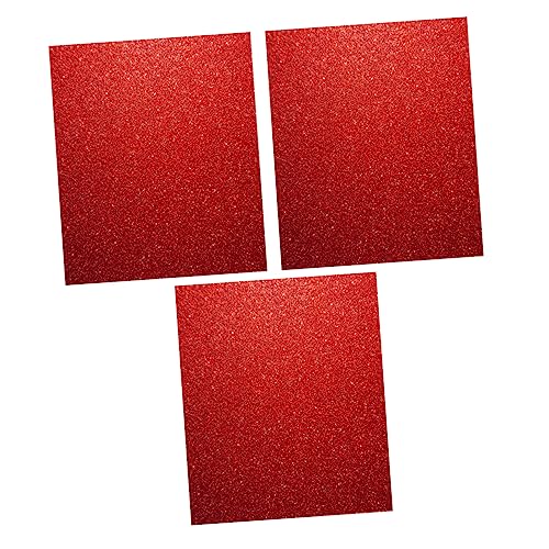 Housoutil 3 Stücke Glitzer Transferfolie für T Shirts Diy Wärmeübertragungsfolie Rot Haltbar Wiederverwendbar für Kreative Stoffdesigns und Textilprojekte von Housoutil