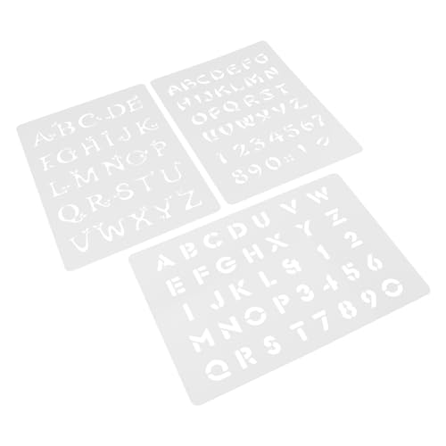 Housoutil 3 Teilige Malvorlage Weiße Schrift Wandschablonen Für Große Buchstabenschablonen Buchstaben Malschablonen Farbschablonen Formzeichnungskunst Reservierte von Housoutil