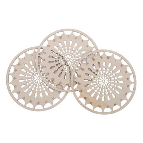 Housoutil 3 Teiliges Aufbewahrungsgerät Für Bestickte Stickaufbewahrung Organizer Näh Organizer Stickzubehör Holzfaden Aufbewahrung Organizer Nähgarn Aufbewahrung Beige von Housoutil