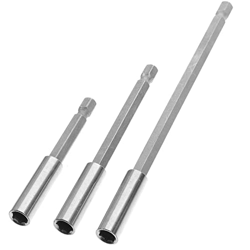 Housoutil 3-teiliges Bohrerverlängerungs-Magnethalter-Set mit Antriebsadaptern, Längen für elektrische und pneumatische Schraubendreher von Housoutil