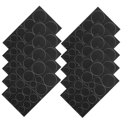 Housoutil 30 Blatt Selbstklebende Runde Stoffaufnäher DIY Klebepunkte für Bekleidungsreparaturen und Dekorationen Vielseitige Einsatzmöglichkeiten für Kleidung und Accessoires von Housoutil