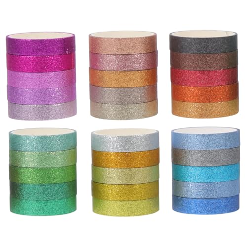 Housoutil 30 Rollen Washi-tape Künstlerisch Dekorativ Metallisch Gold Funkeln Klebrig Scrapbooking Tape Glitzerndes Klebeband Farbig Klebeband Für Scrapbooking Washi -bänder Milchband Papier Housoutil 30 Rollen Washi-tape Künstlerisch Dekorativ Metallisch Gold Funkeln Klebrig Scrapbooking Tape Glitzerndes Klebeband Farbig Klebeband Für Scrapbooking Washi -bänder Milchband Papier von Housoutil