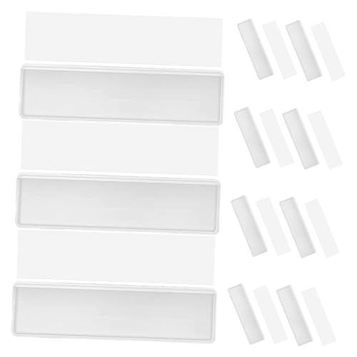 Housoutil 30 Satz Etiketten für Regale selbstklebende Etikettentaschen Regaletikettenhalter selbstklebende Namensschildhüllen Klebetaschen für Etiketten Namensschildtasche PVC Transparent von Housoutil