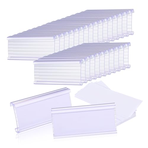 Housoutil 30 Sets Regal Drahtregal Zubehör Etikettenhalter Für Einzelhandelsregale Drahtregal Etiketten Drahtregal Etikettenhalter Regale Drahtregal Zubehör Lageretiketten Pvc Transparent von Housoutil