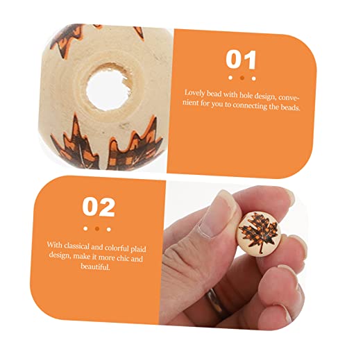 Housoutil 30 Stück Bunte Holzperlen zum Auffädeln DIY Spacer Beads aus Langlebigem Holz Umweltfreundlich Vielseitig für Schmuckherstellung Basteln und Dekoration von Party Kleidung von Housoutil