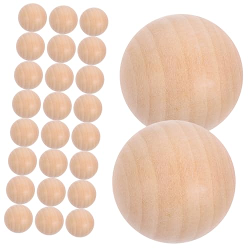 Housoutil 30 Stück Einfache Holzperlen Mini Kugeln Aus Hartholz Runde Perle Rundes Malen Große Perlen Zum Basteln Dekorativ Ball Basteln Mit Großen Perlen Runde Holzkugel Bambus von Housoutil