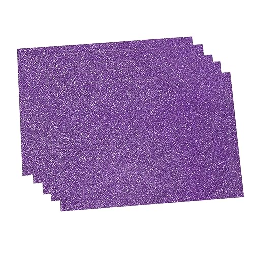 Housoutil 30 Stück Glitzerpapier Lila Funkelndes Bastelmaterial für DIY Projekte Scrapbooking und Weihnachtskarten Einseitig Langlebig und Leicht zu Verarbeiten von Housoutil