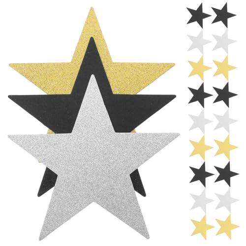 Housoutil 30 Stück Handscherenschnitt mit fünfzackigem Stern Sternkonfetti gold Willkommen goldenes Konfetti funkeln Formen Sternkarton Stern-Namensschild-Aufkleber Glitzer-Stern-Pick Papier Housoutil 30 Stück Handscherenschnitt mit fünfzackigem Stern Sternkonfetti gold Willkommen goldenes Konfetti funkeln Formen Sternkarton Stern-Namensschild-Aufkleber Glitzer-Stern-Pick Papier von Housoutil