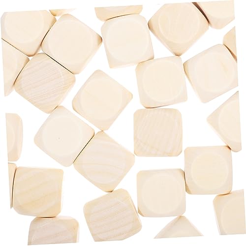 Housoutil 30 Stück Hölzerne Rohlinge Zum Sieben Heimdekoration Herbst Bastelbedarf Wohnzimmer Rohlinge DIY Brettspiel Quadratische Sperrholzblöcke Malspielzeug von Housoutil